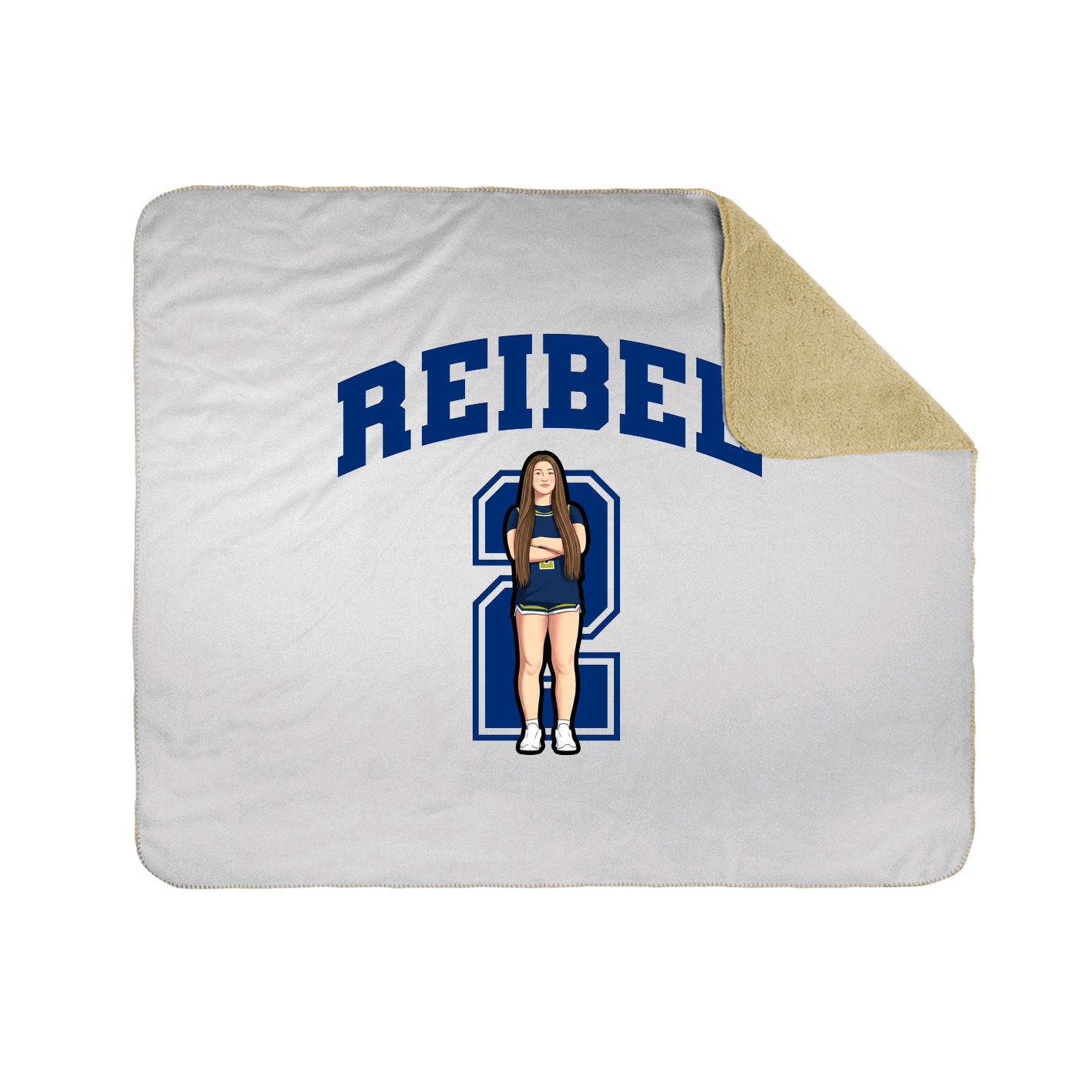 Throw Blanket — Number in White