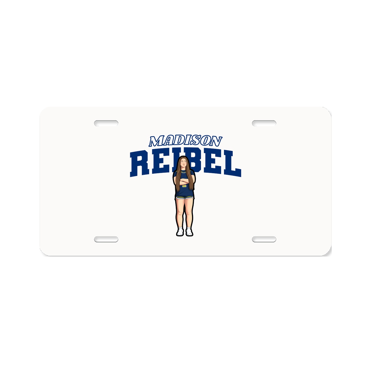 License Plate — Name Arch in Classic