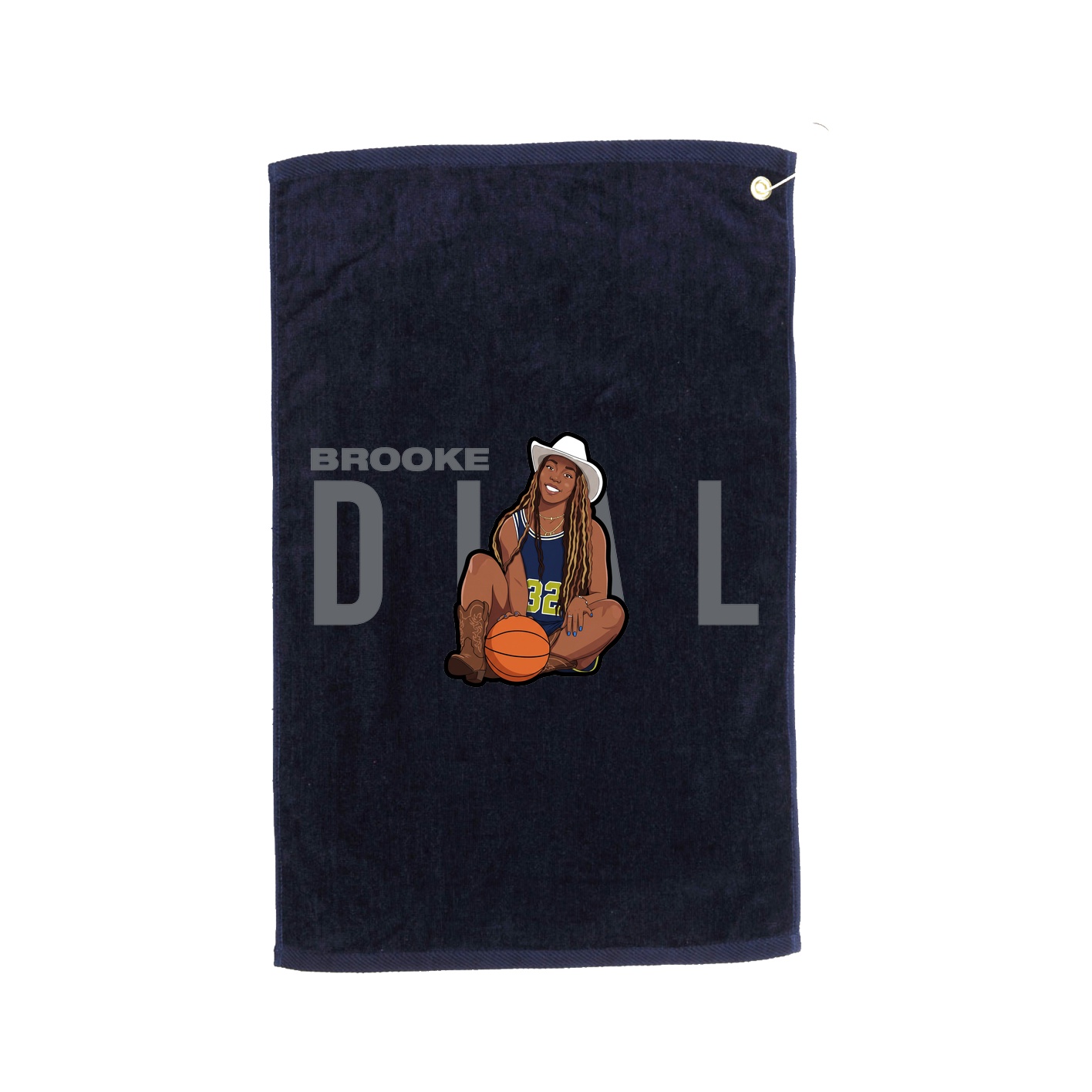 Golf Towel — Player Name in Navy