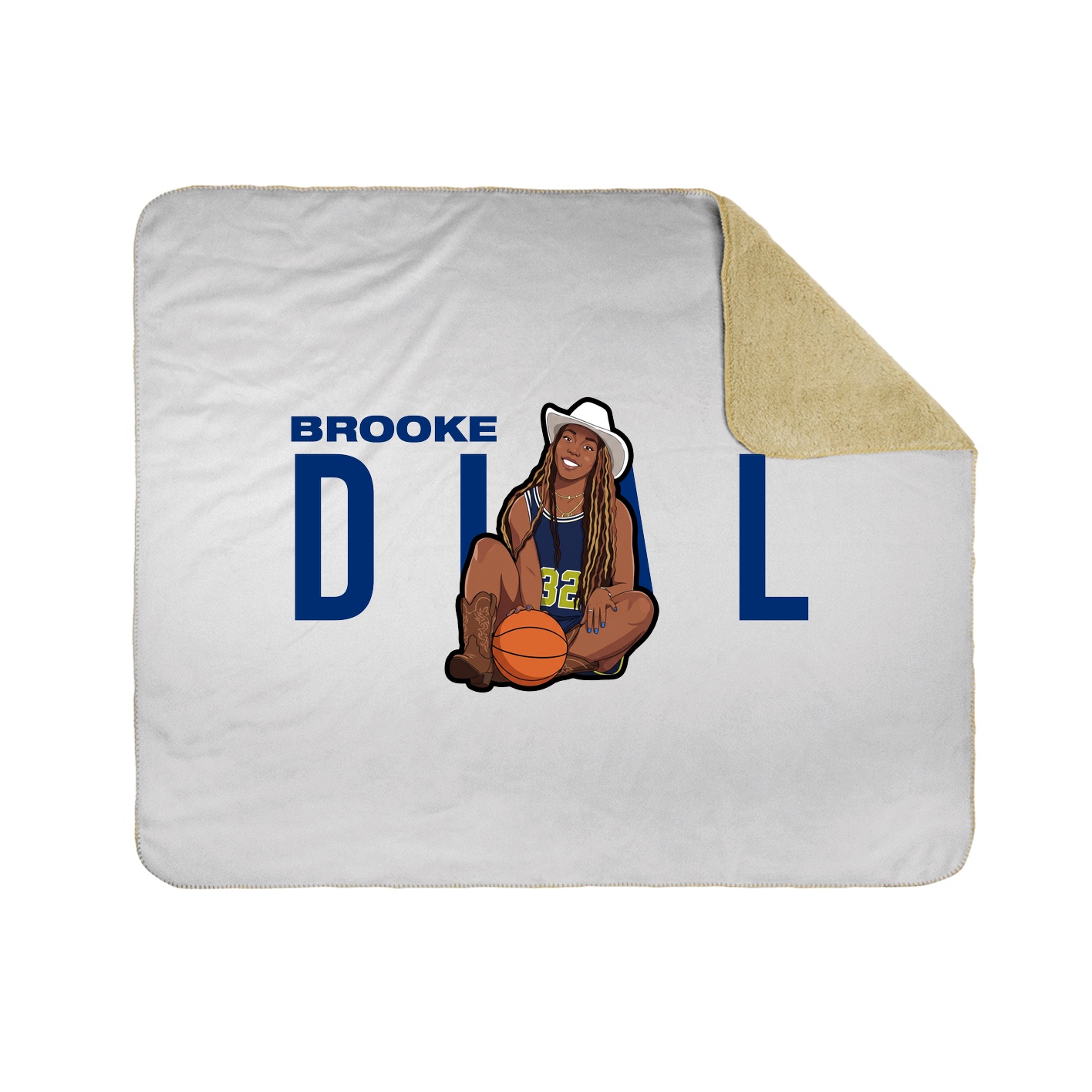 Throw Blanket — Player Name in White