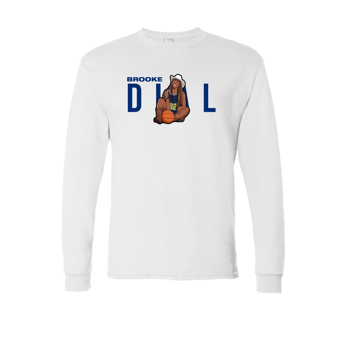 Long Sleeve Tee — Player Name in White