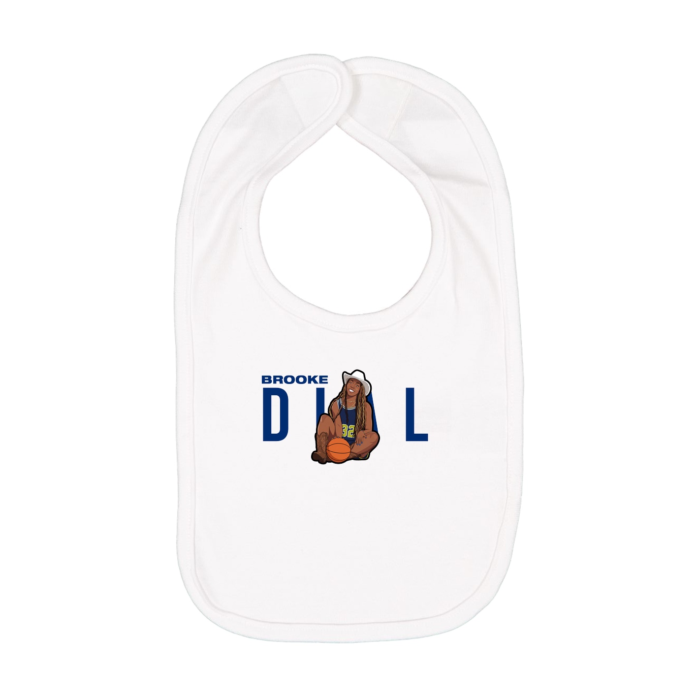 Infant Bib — Player Name in White