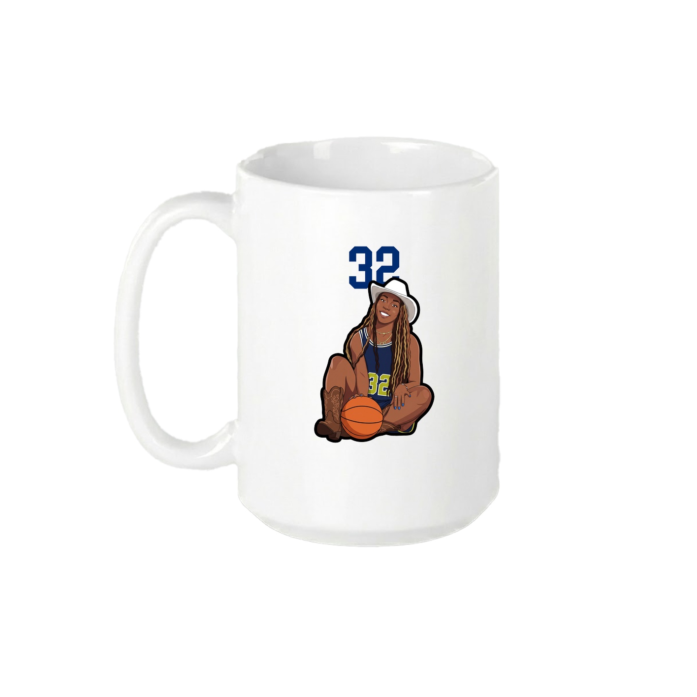 15oz Coffee Mug — Number Top in White