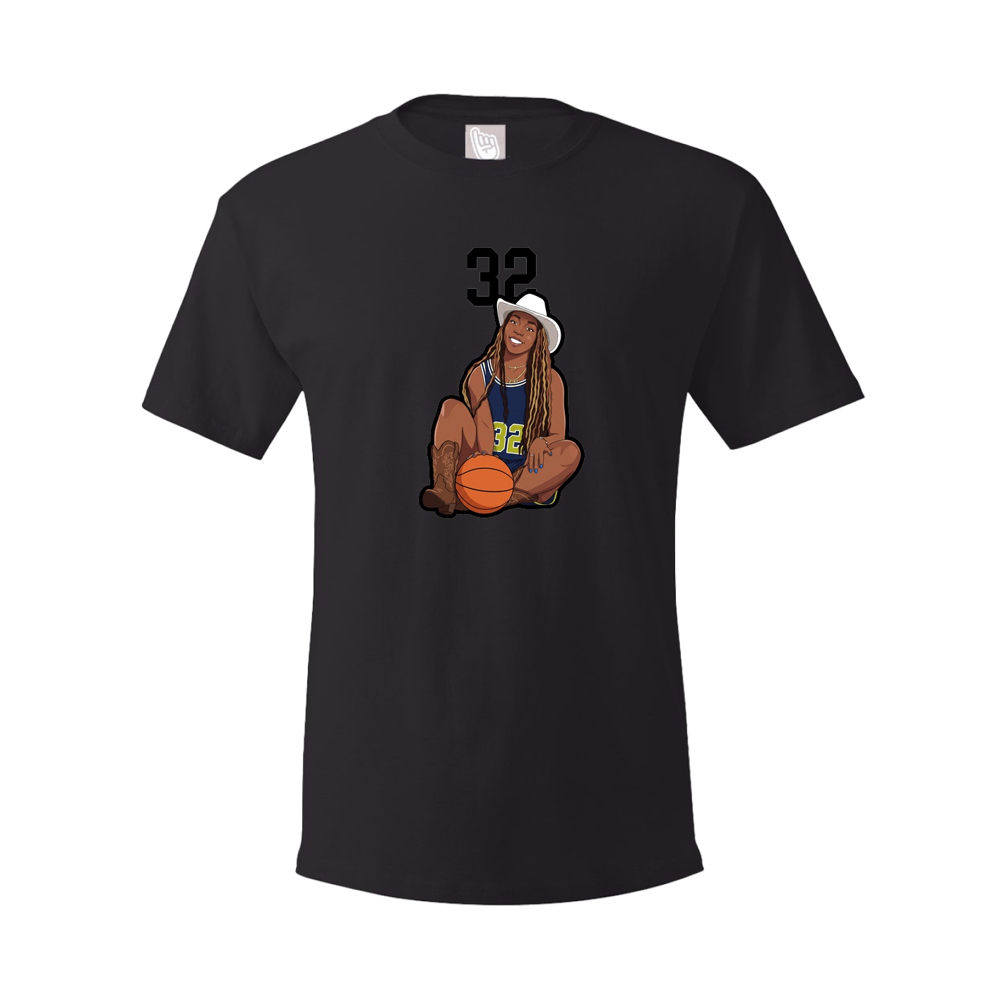 Youth Tee — Number Top in Black