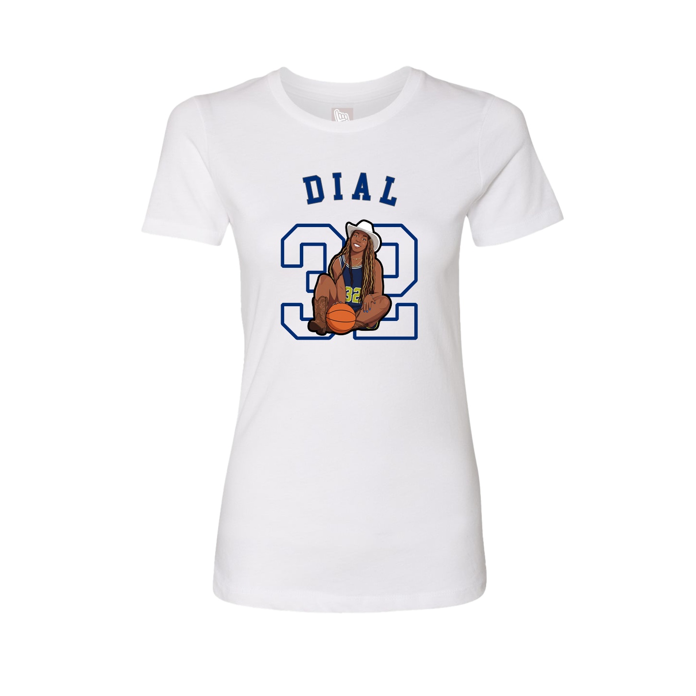 Fitted Women's Tee — Shirsey Arch in White