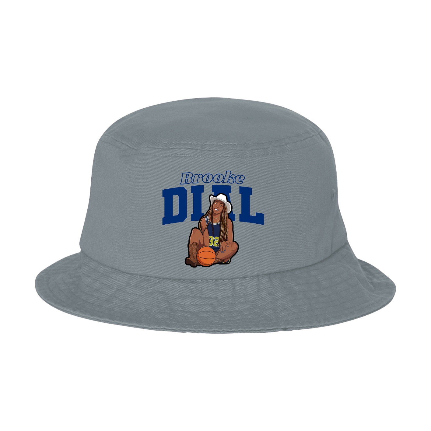 Bucket Cap — Name Arch in Grey