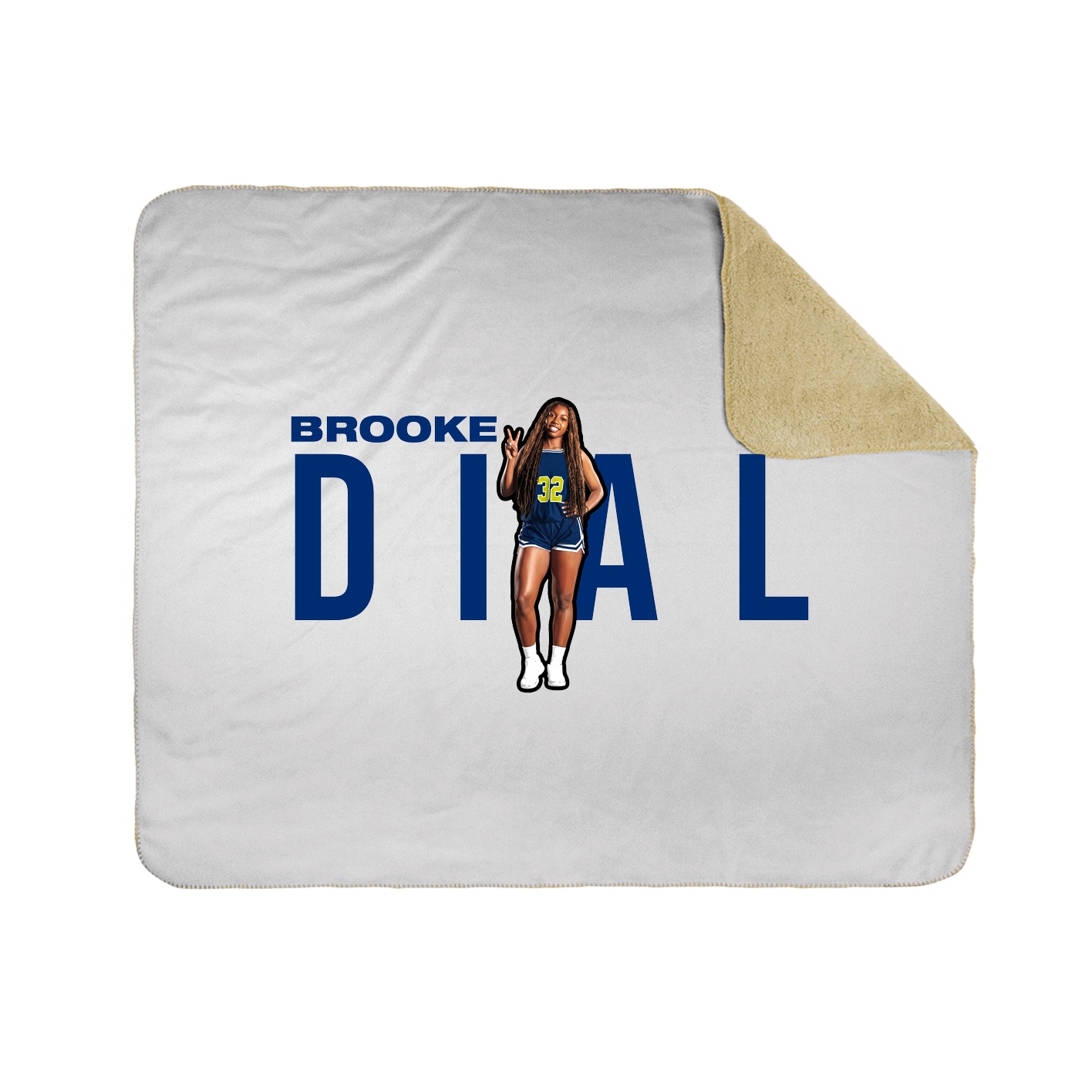 Throw Blanket — Player Name in White