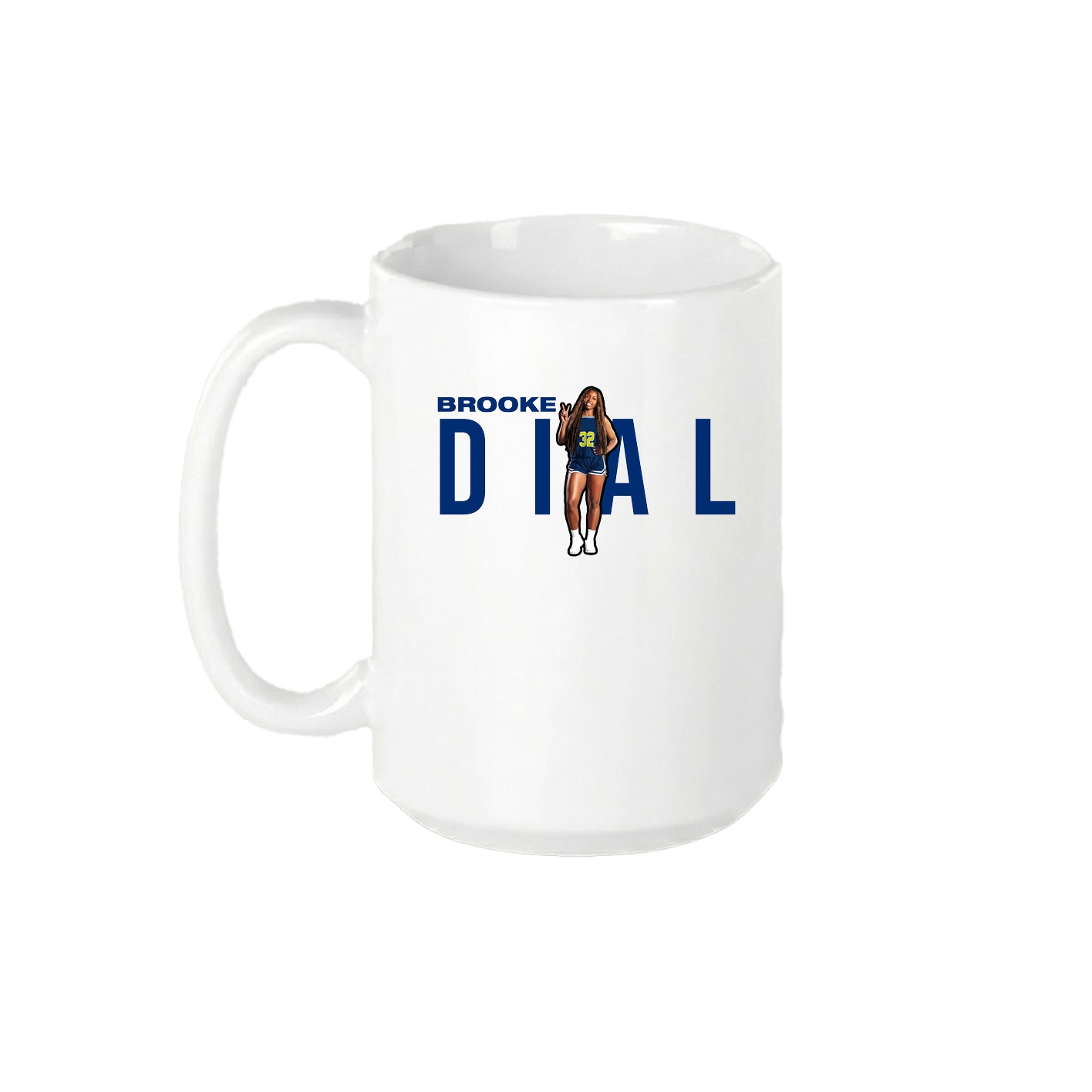 15oz Coffee Mug — Player Name in White