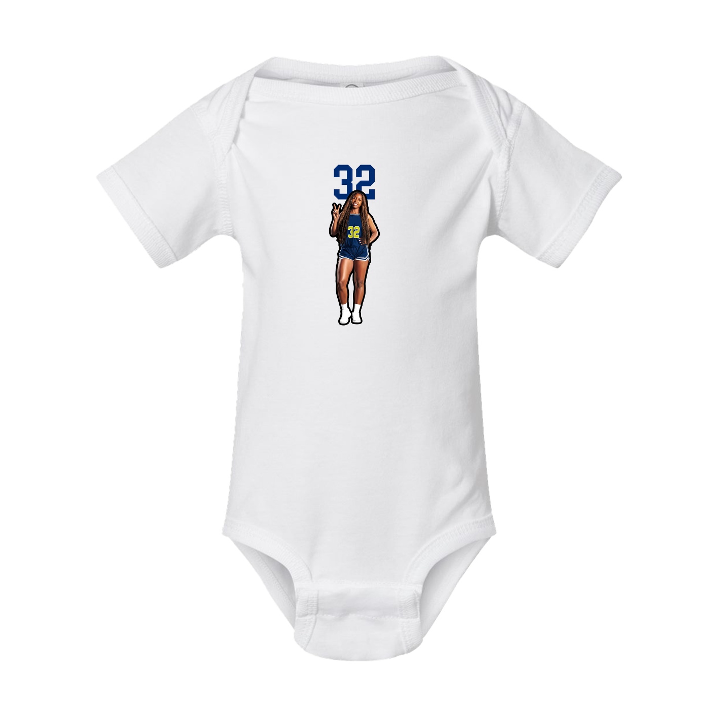 Baby Onesie — Number Top in White