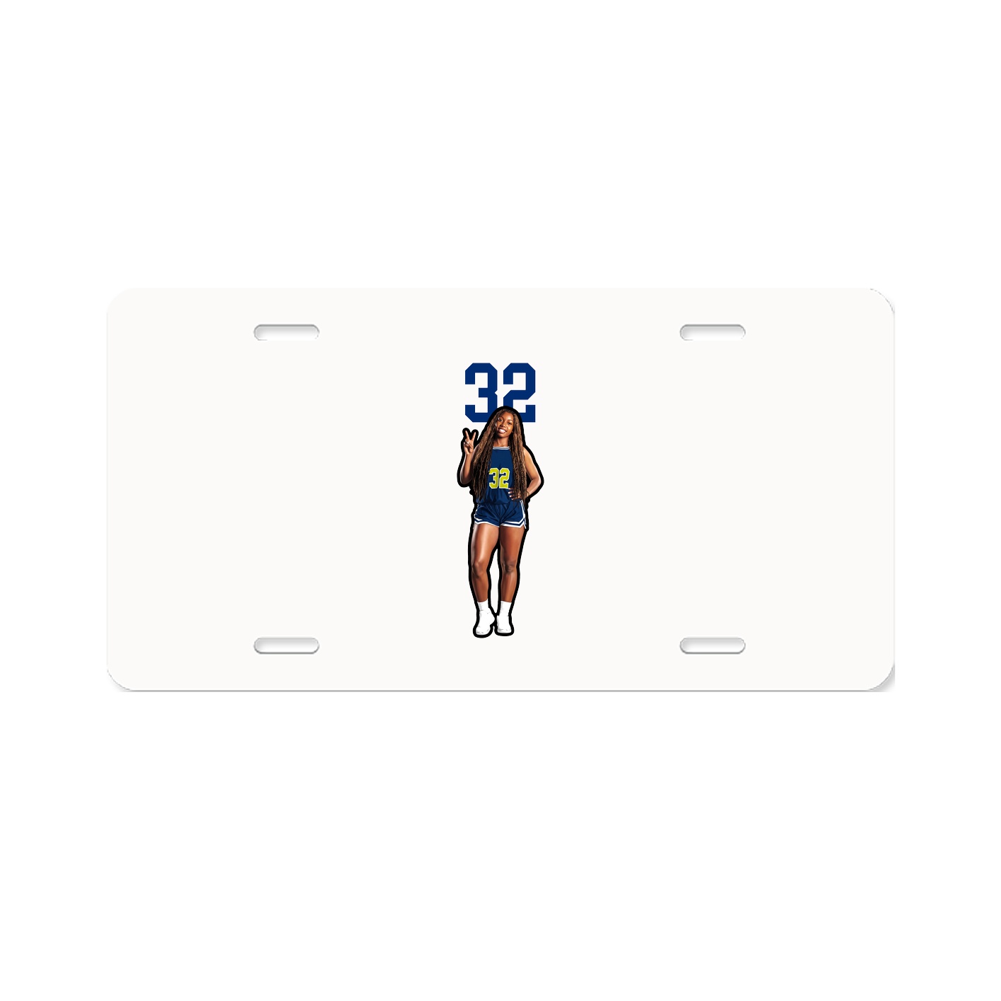 License Plate — Number Top in Classic