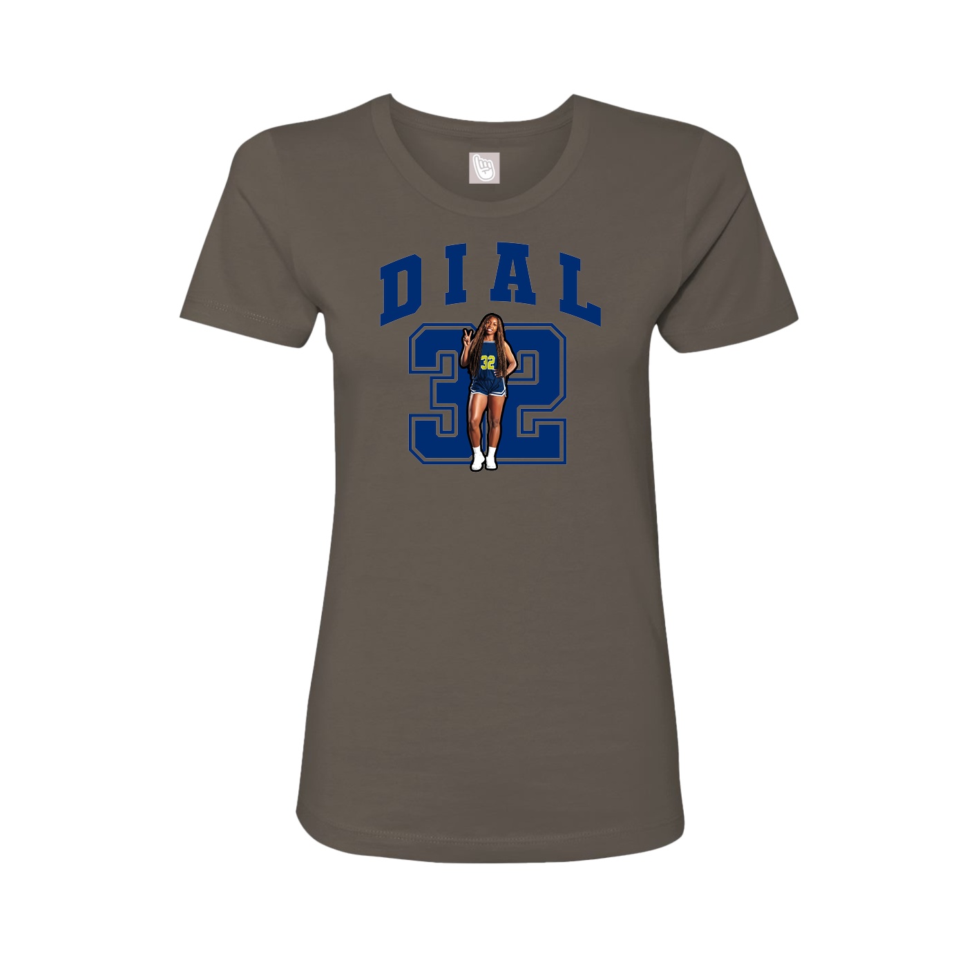 Fitted Women's Tee — Number in Grey