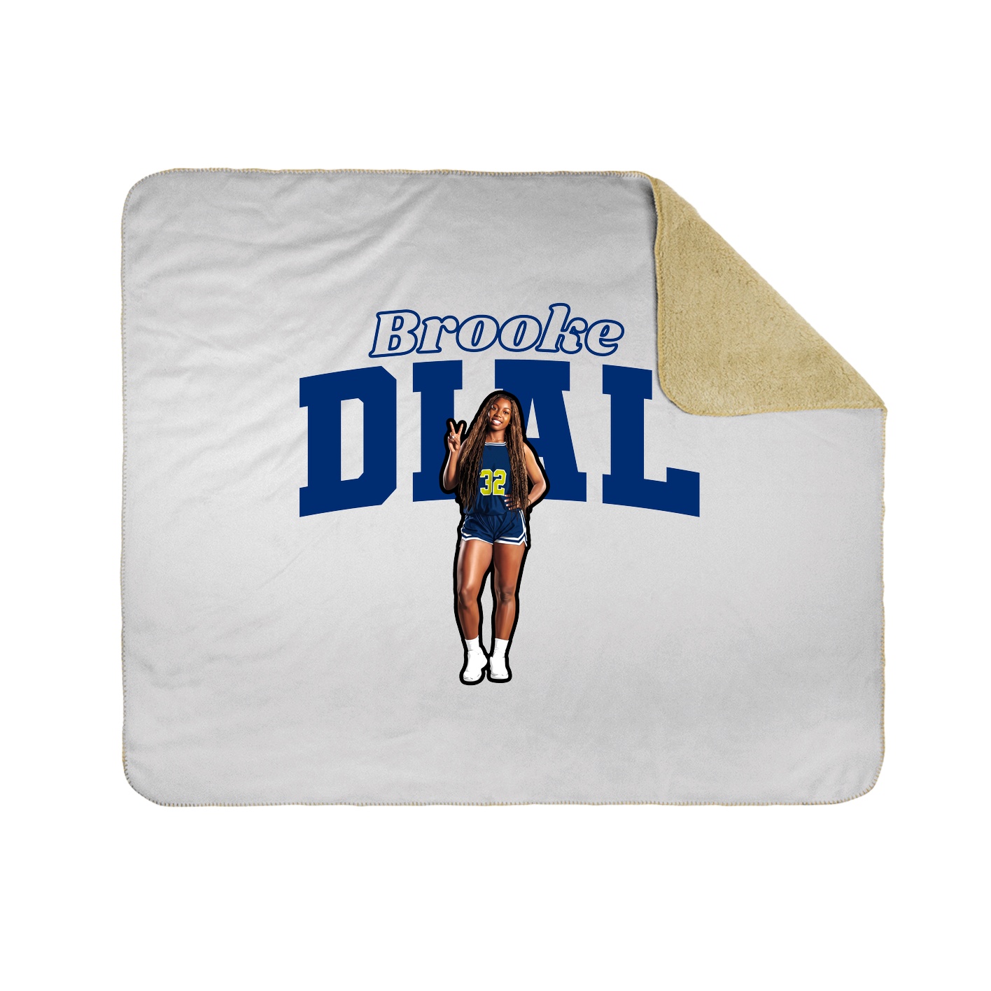 Throw Blanket — Name Arch in White