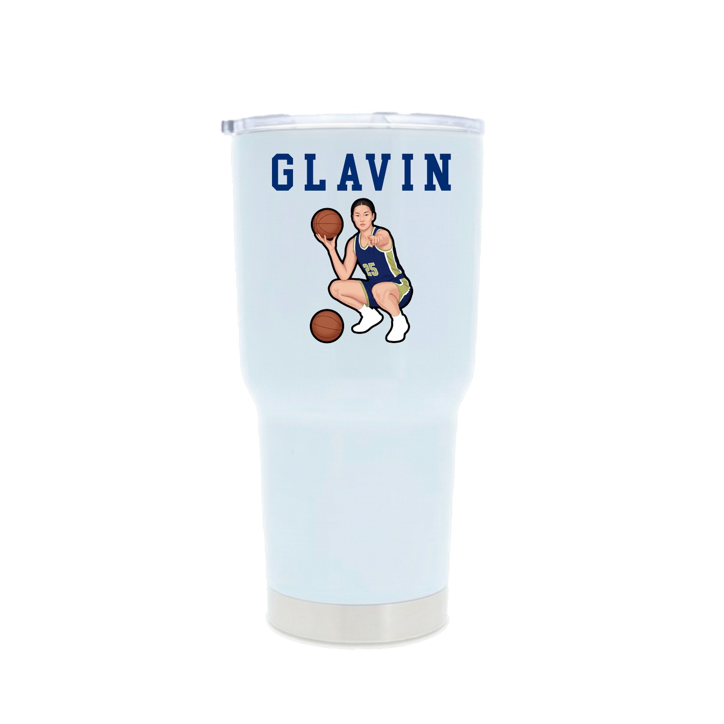 30oz Stainless Steel Tumbler — Shirsey in White