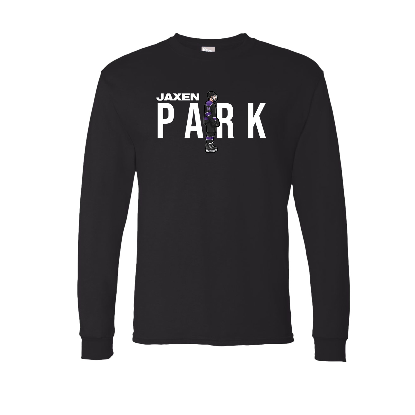 Long Sleeve Tee — Player Name in Black