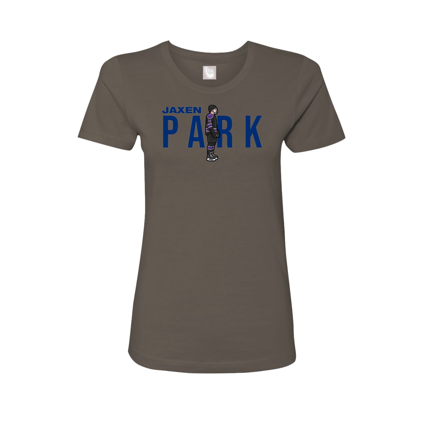Fitted Women's Tee — Player Name in Grey