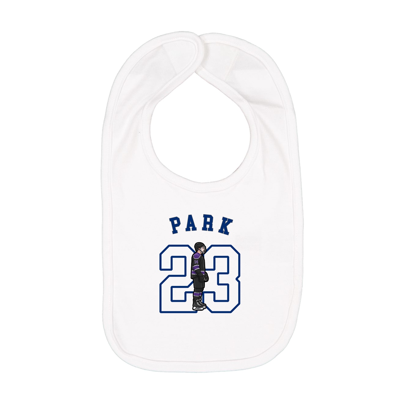 Infant Bib — Shirsey Arch in White