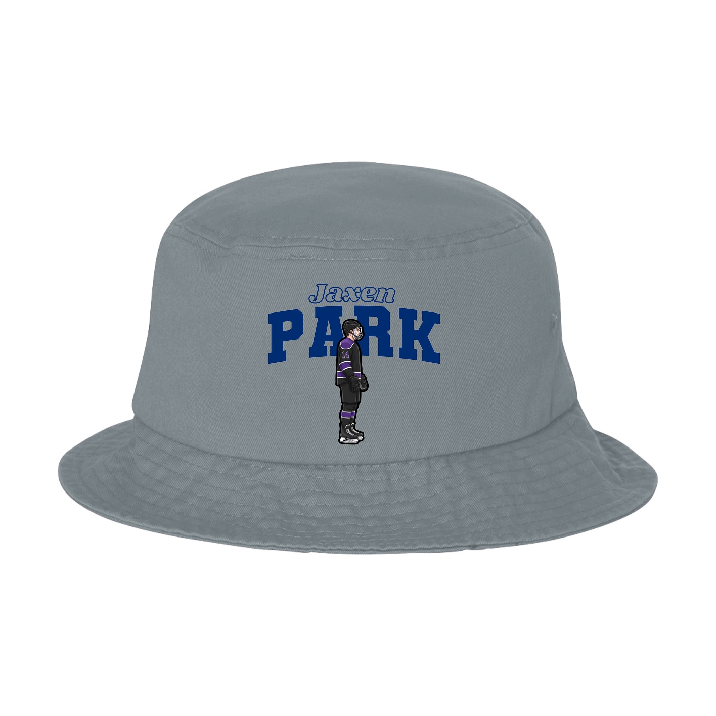 Bucket Cap — Name Arch in Grey