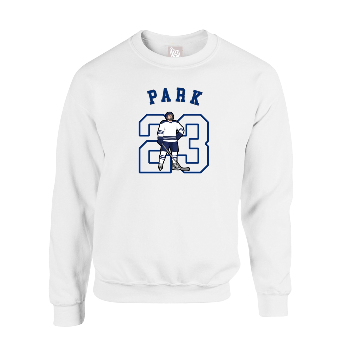 Fleece Crew — Shirsey Arch in White
