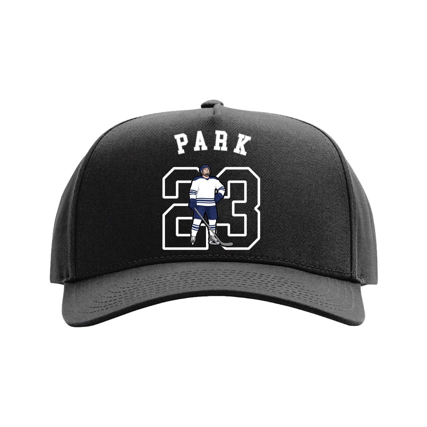 Full Fabric Five-Panel Champ Cap — Shirsey Arch in Black