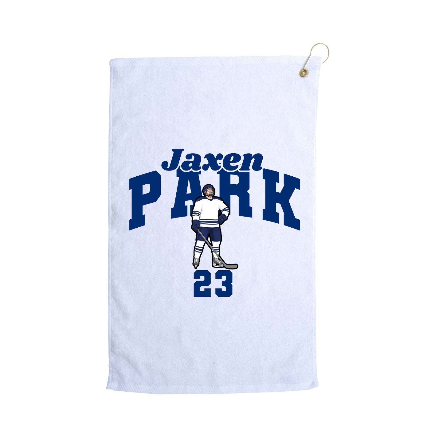 Golf Towel — Signature Arch in White