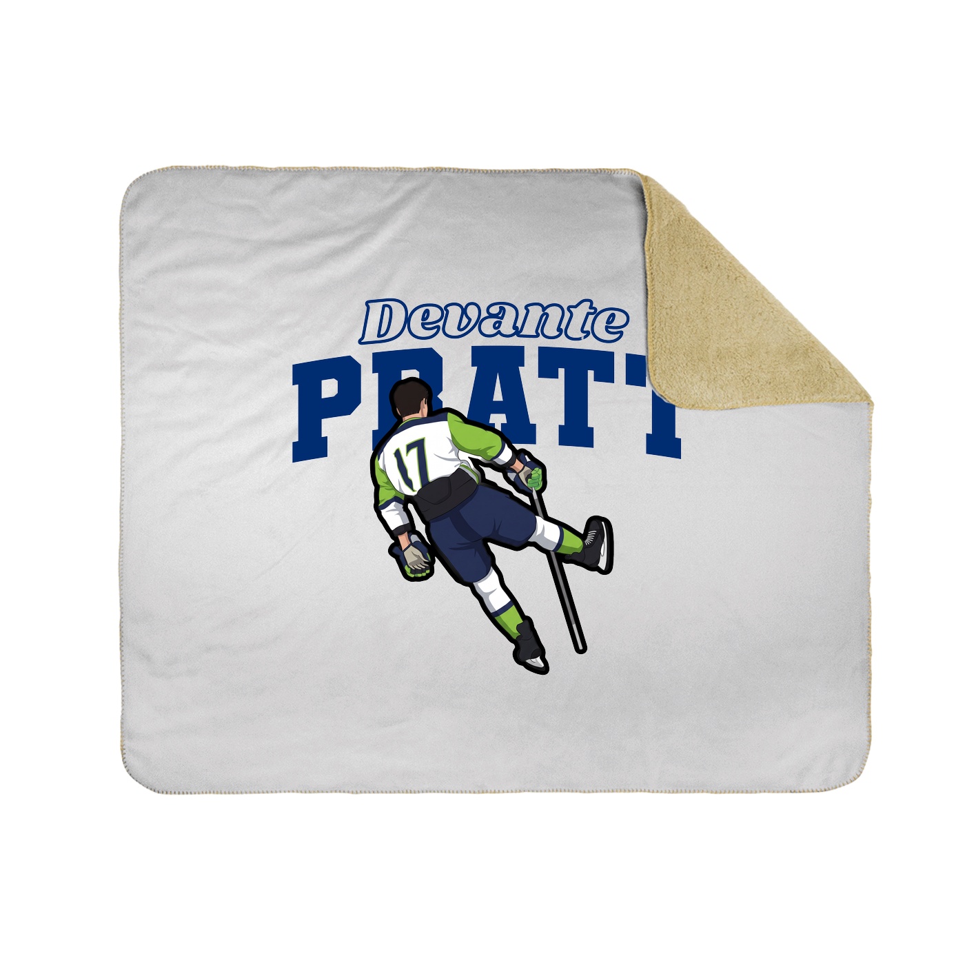 Throw Blanket — Name Arch in White