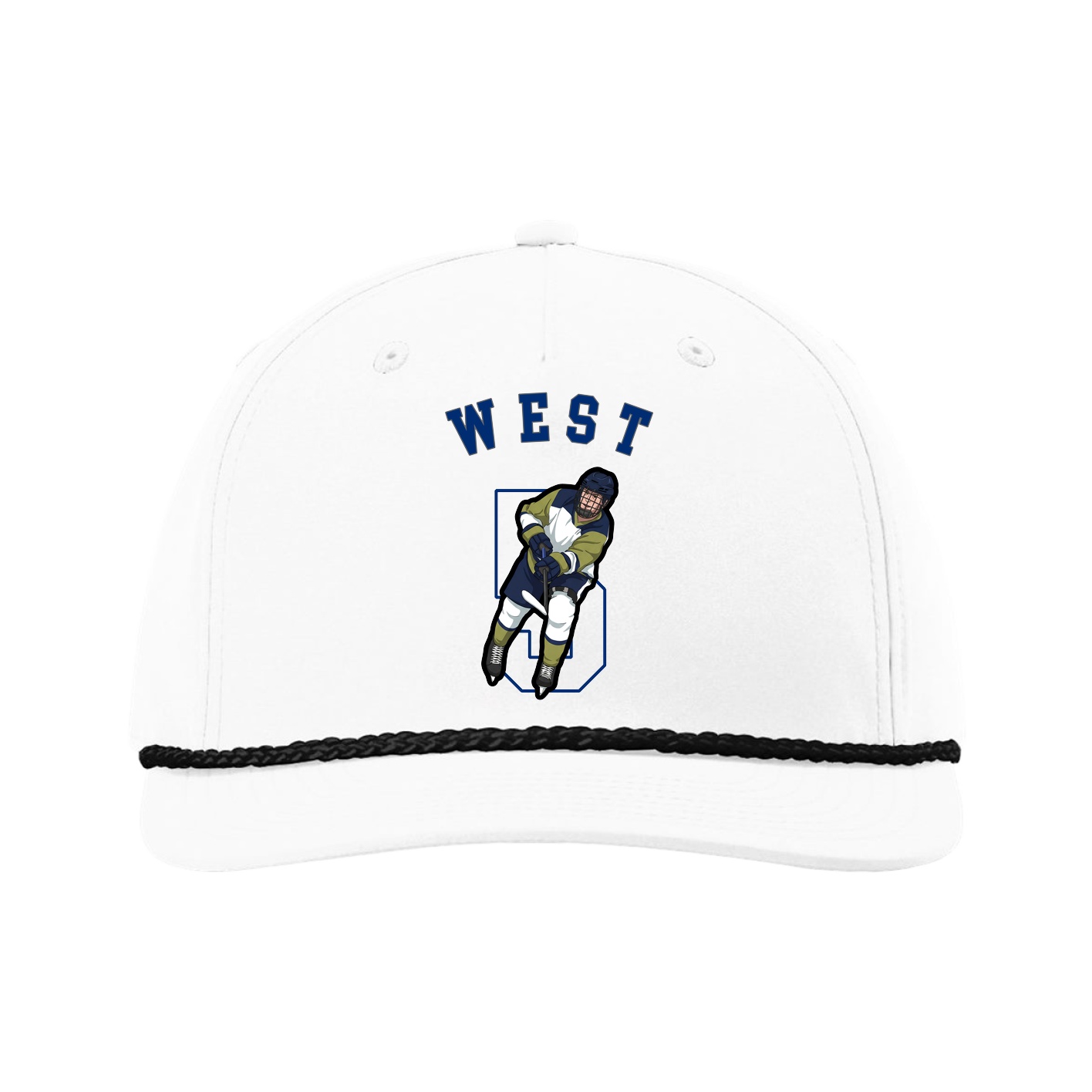 Five-Panel Classic Rope Cap — Shirsey Arch in White