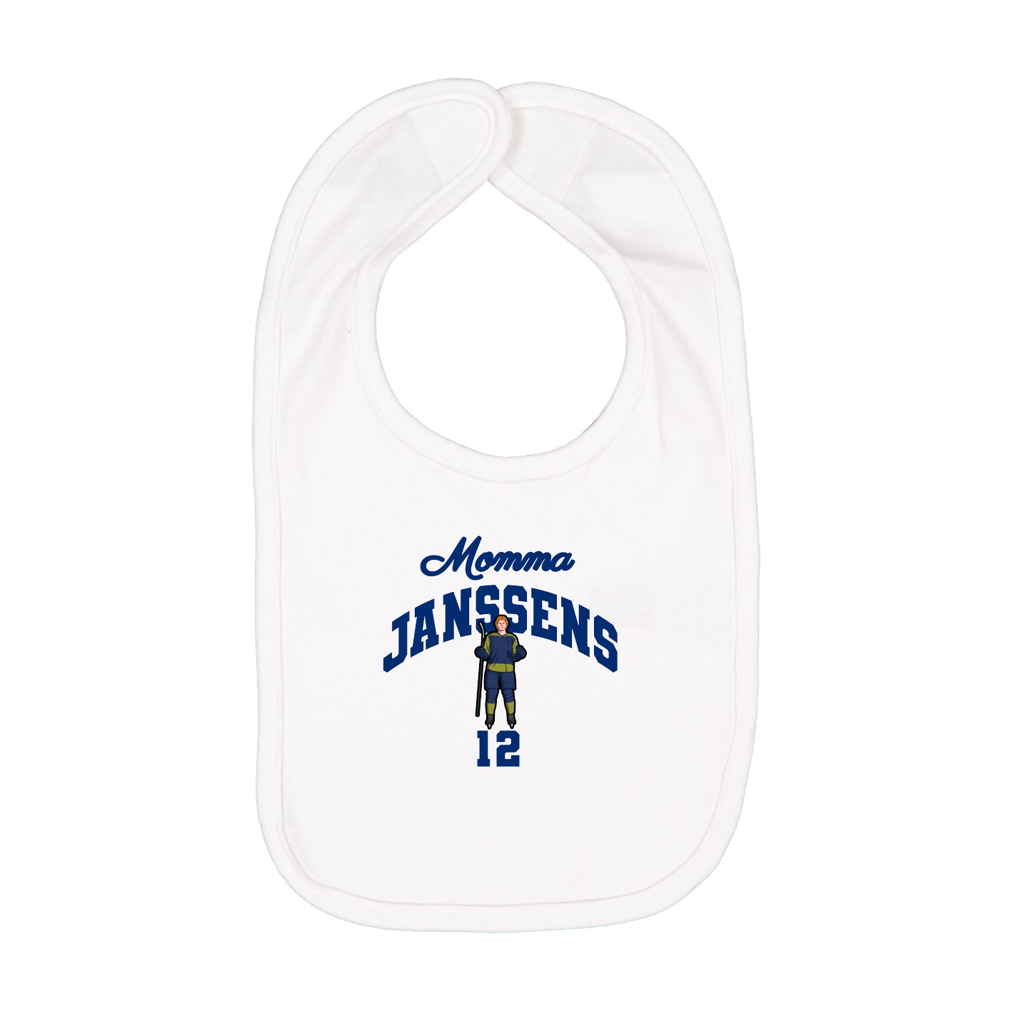 Infant Bib — Mothers Day Arch in White