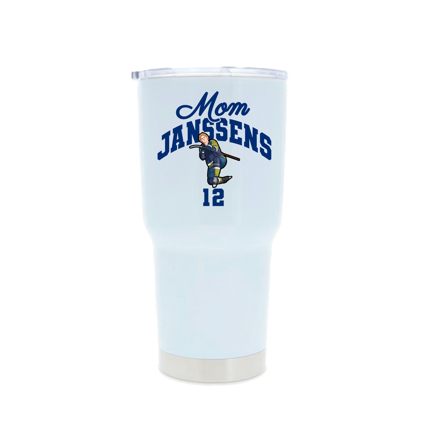 30oz Stainless Steel Tumbler — Mothers Day Arch in White