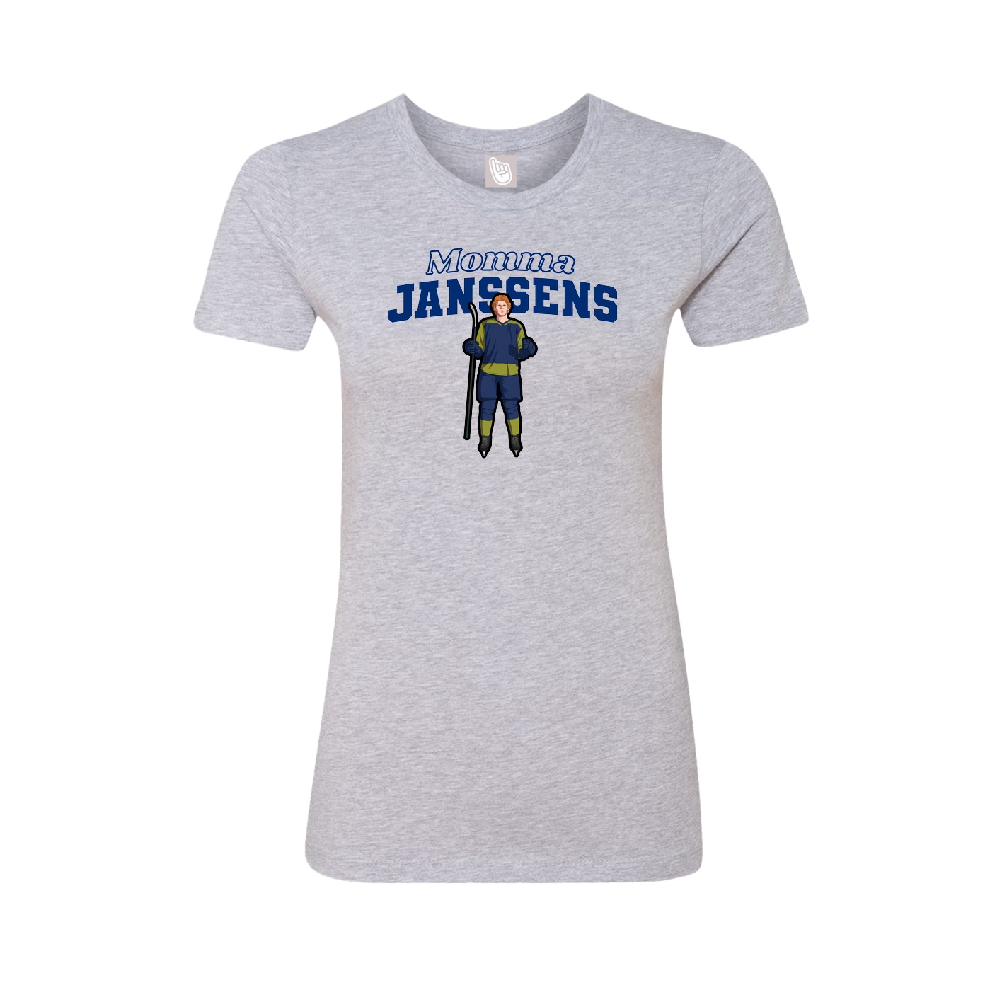 Womens Tee — Mothers Day Block in Grey