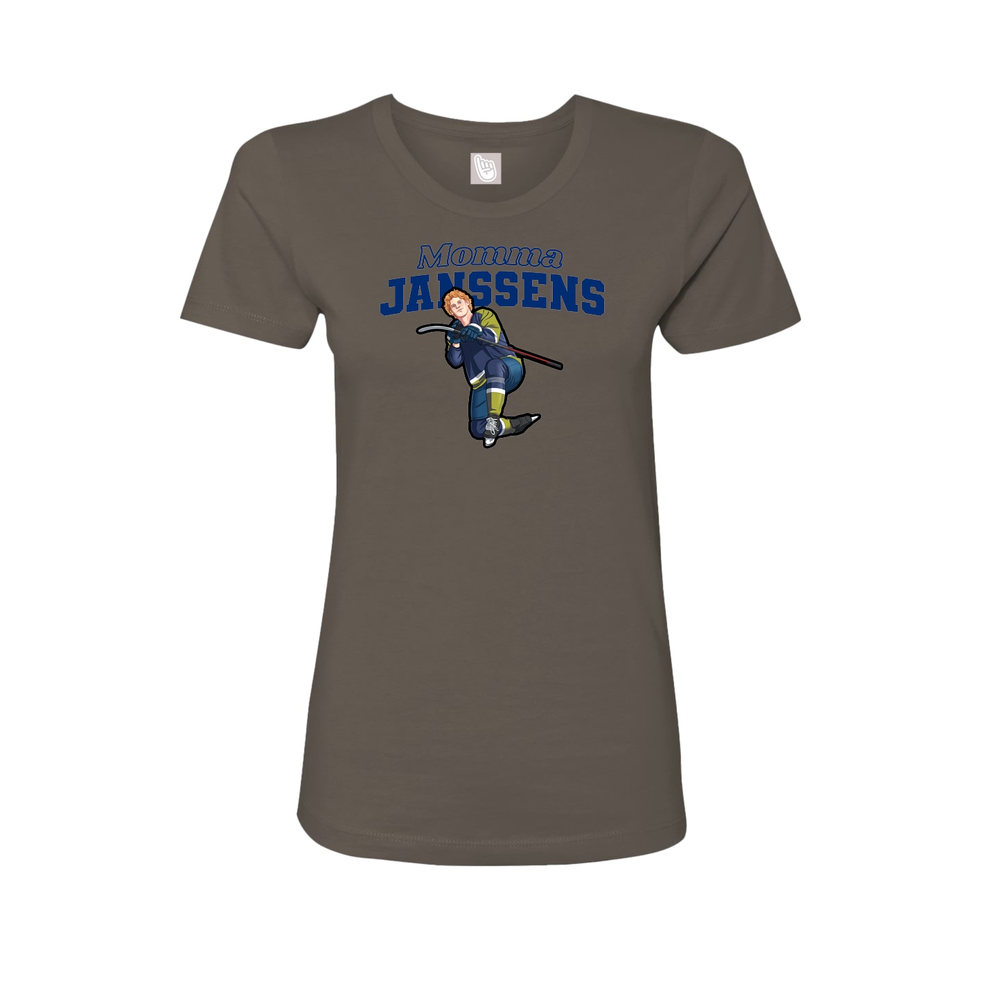 Womens Tee — Mothers Day Block in Grey