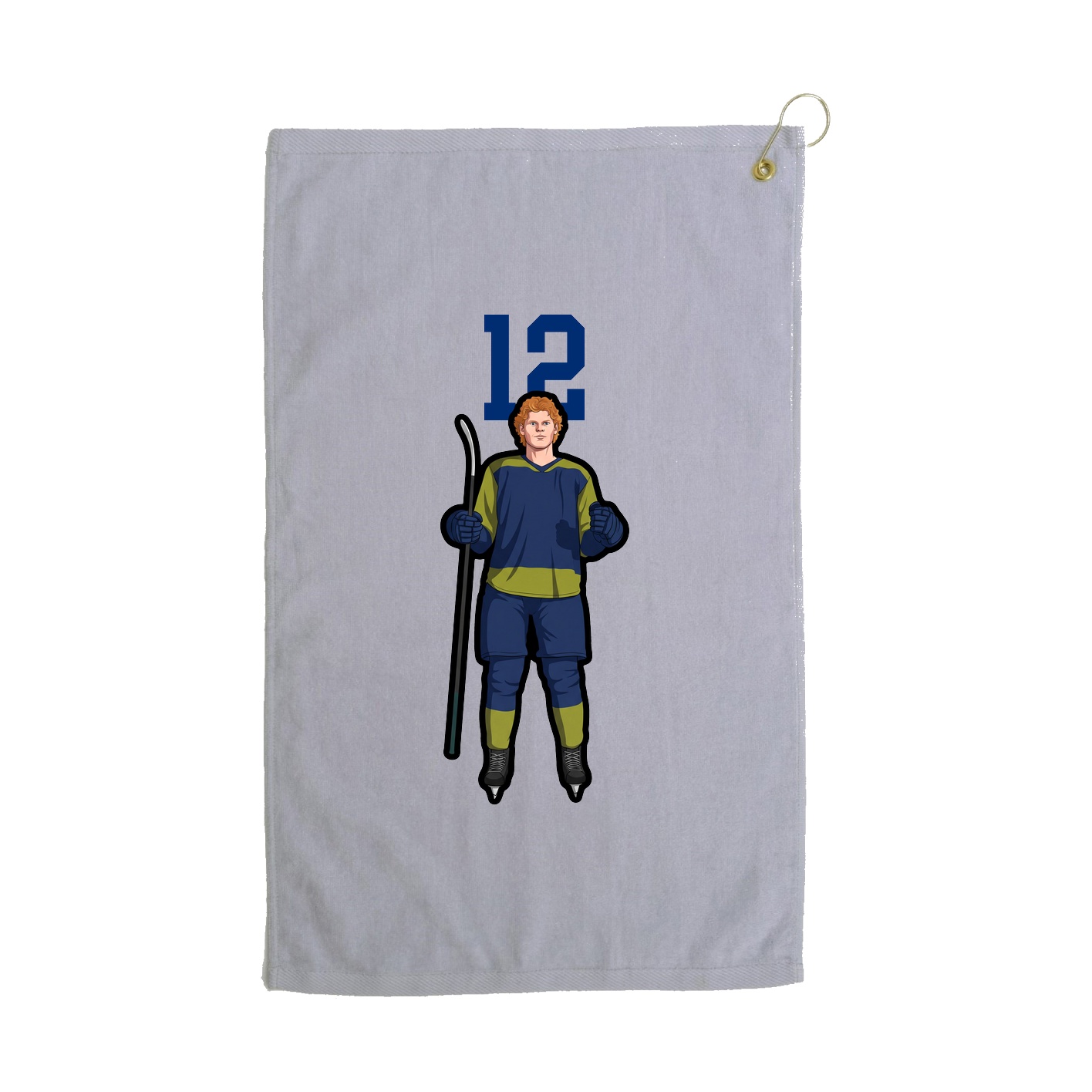 Golf Towel — Number Top in Grey