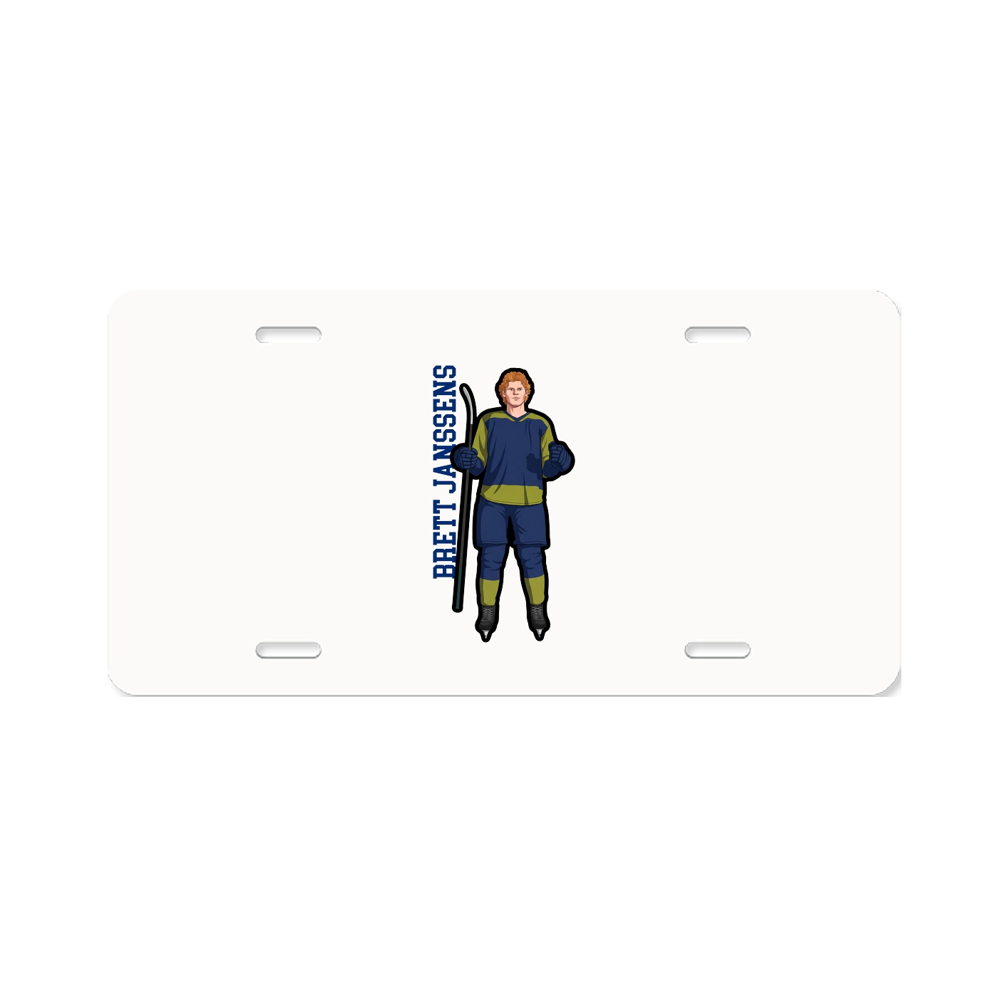 License Plate — Name Vertical in Classic