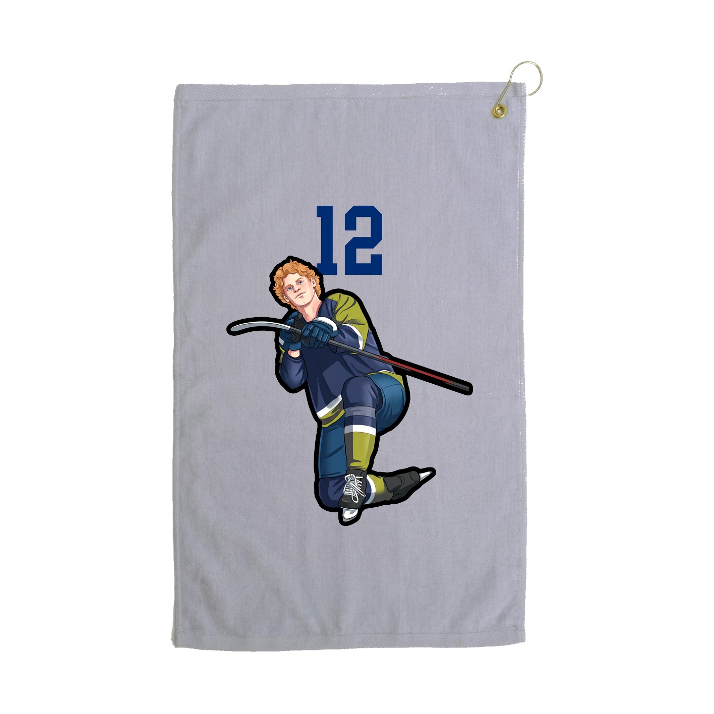 Golf Towel — Number Top in Grey