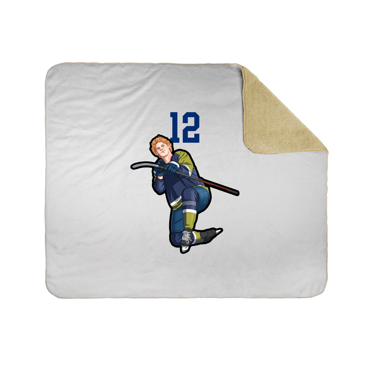 Throw Blanket — Number Top in White