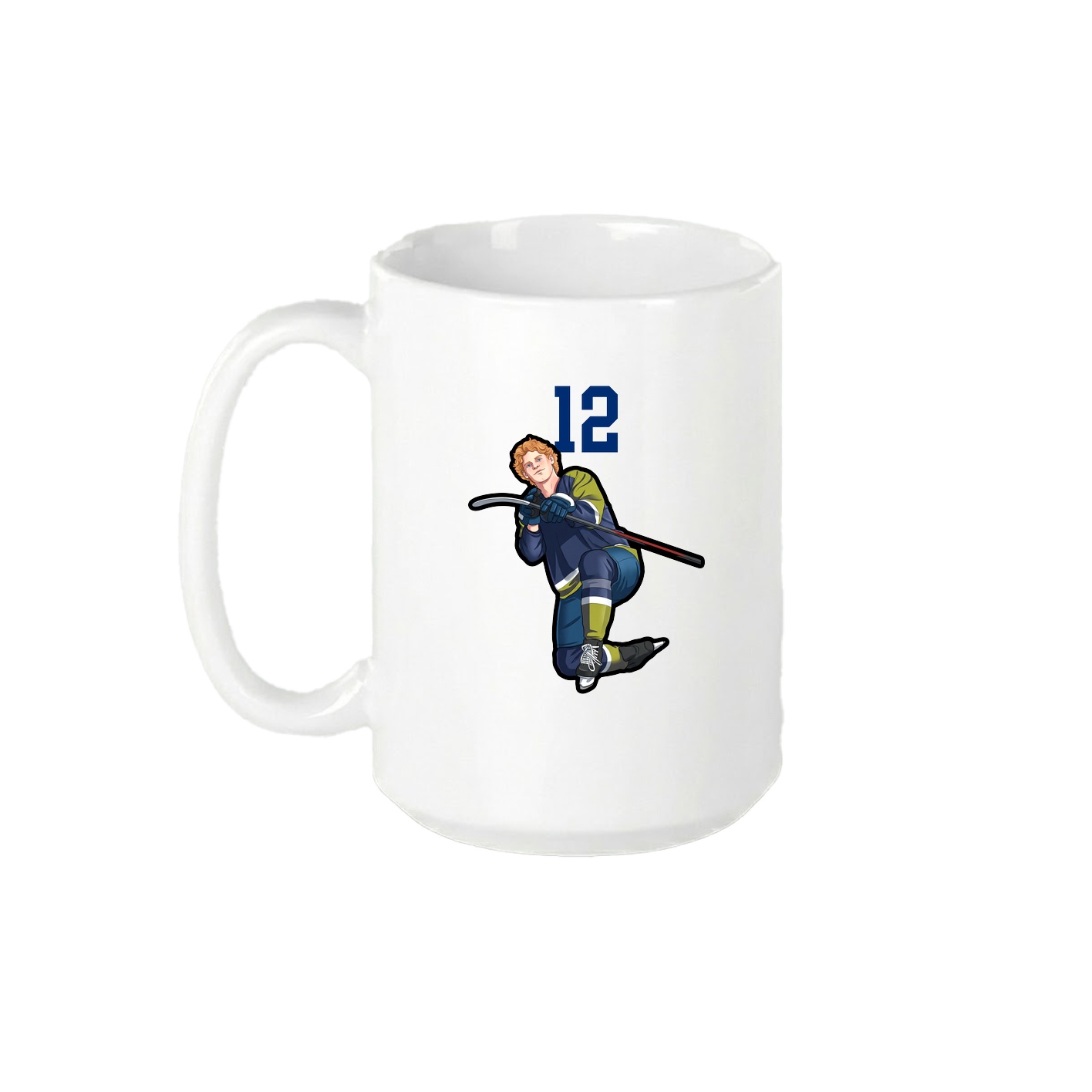 15oz Coffee Mug — Number Top in White