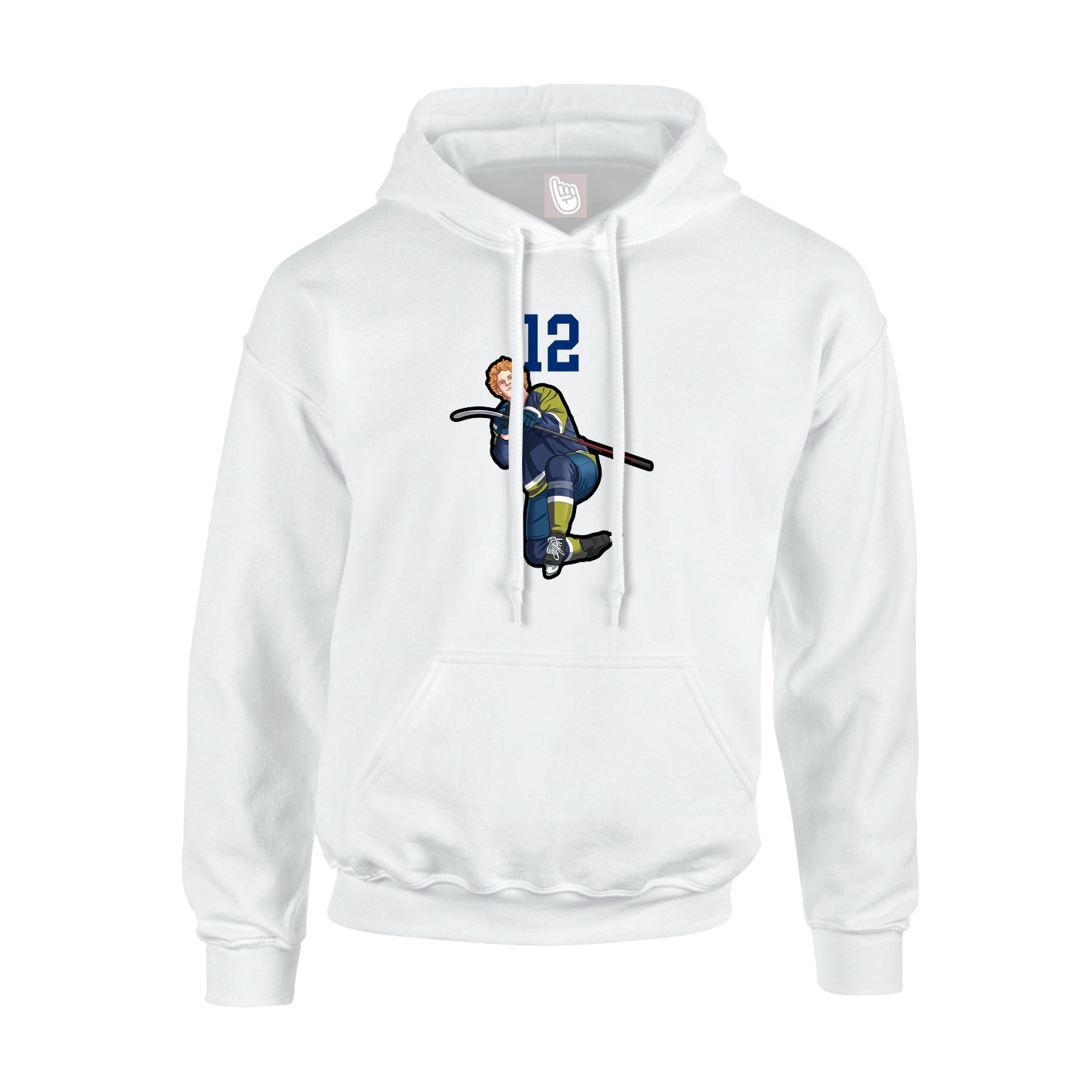 Hoodie — Number Top in White