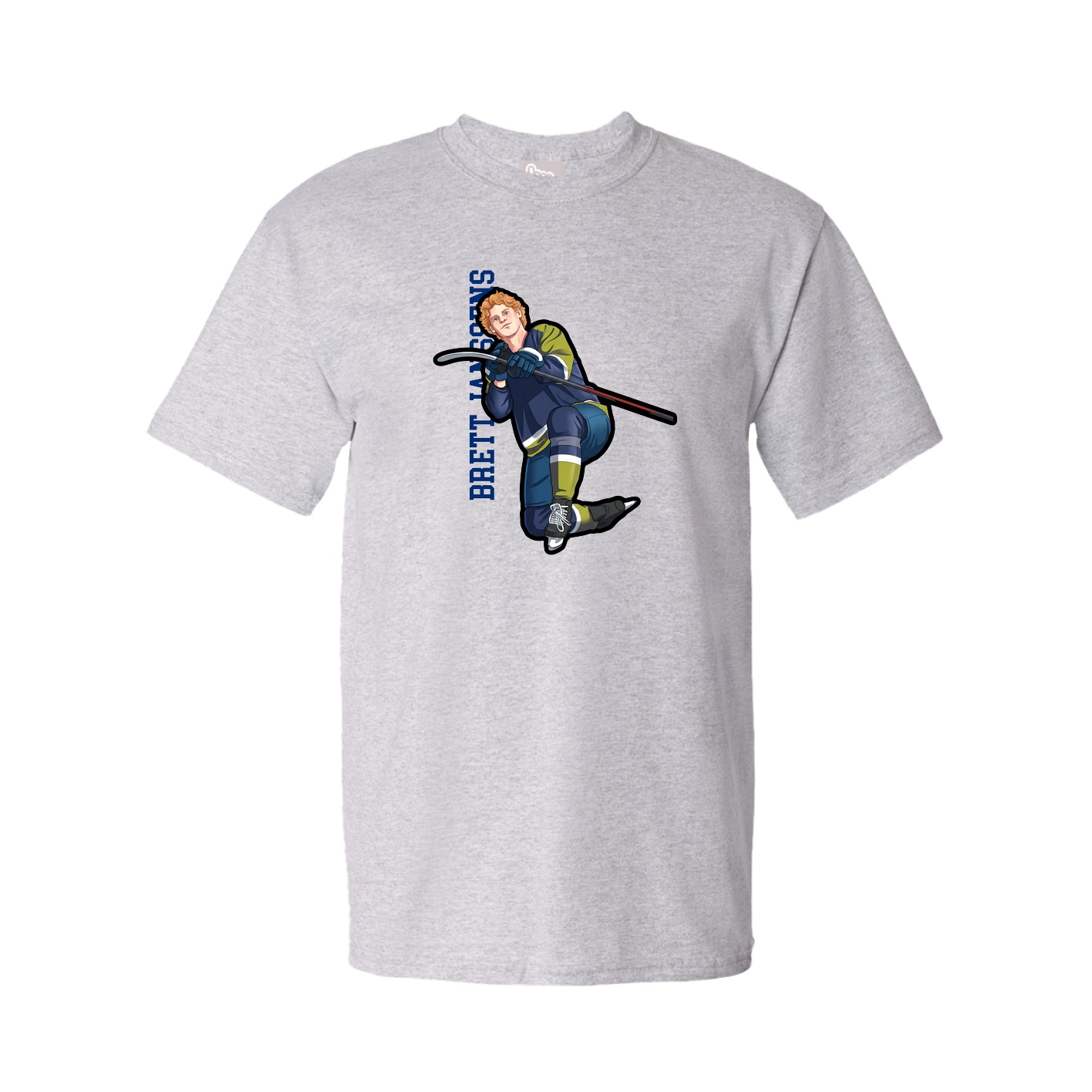 Youth Tee — Name Vertical in Grey
