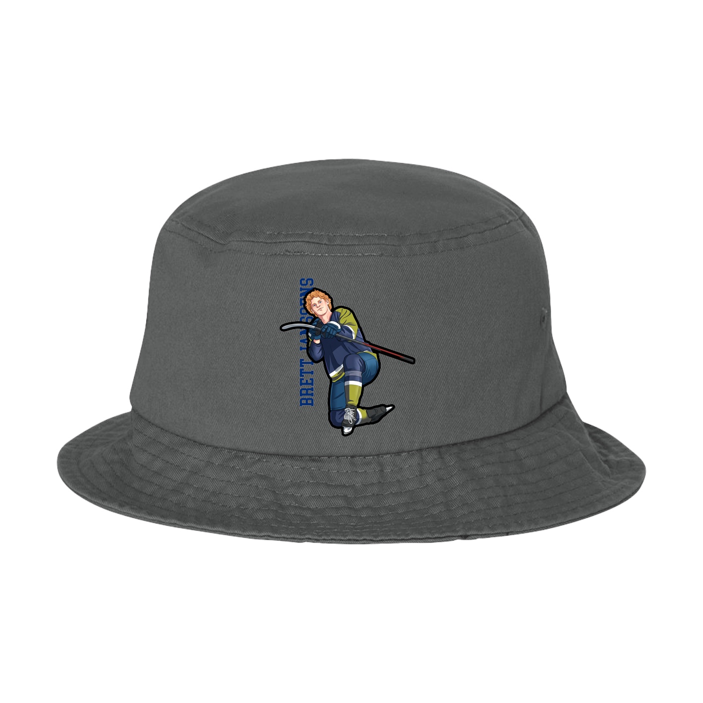 Bucket Cap — Name Vertical in Grey