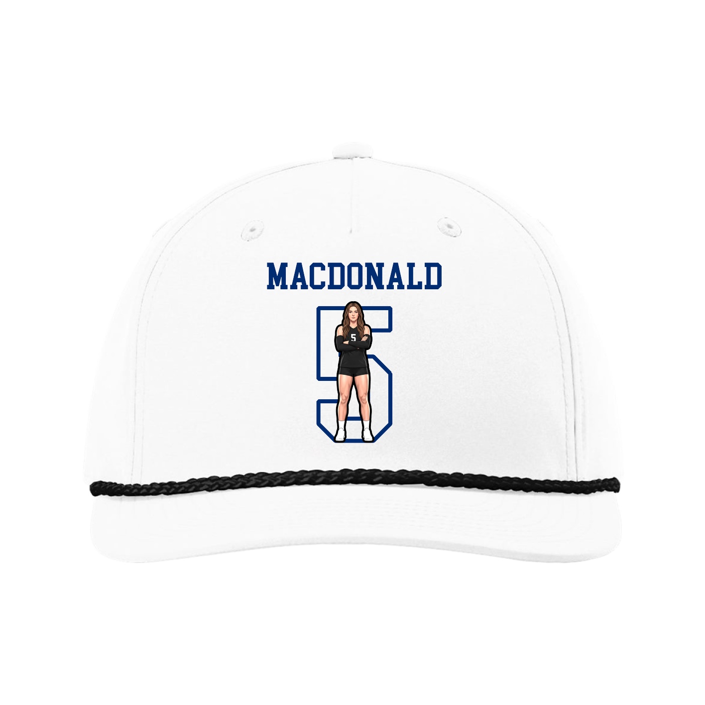 Five-Panel Classic Rope Cap — Shirsey in White
