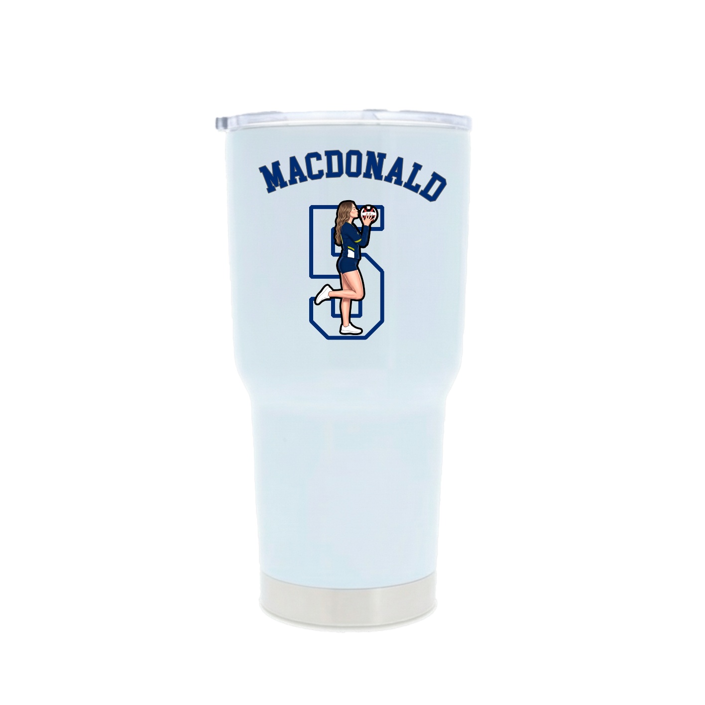 30oz Stainless Steel Tumbler — Shirsey Arch in White