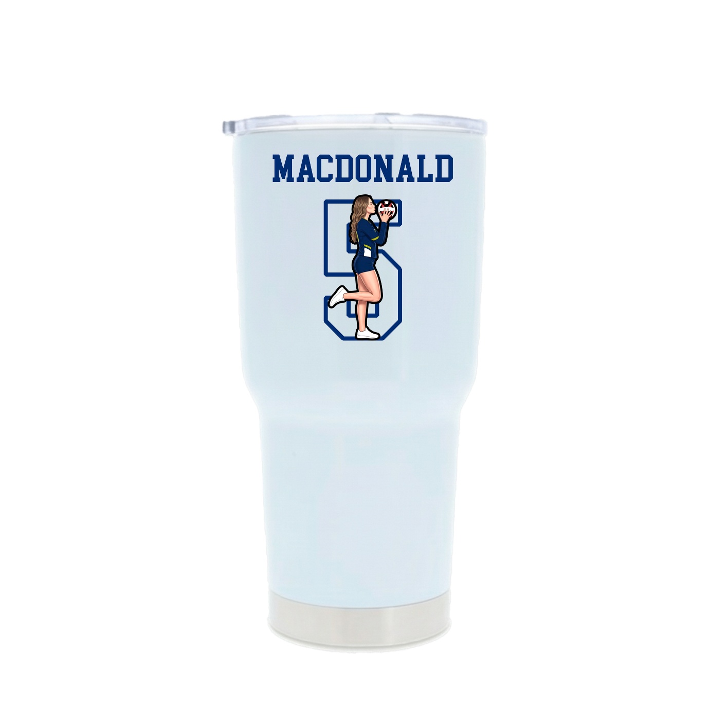 30oz Stainless Steel Tumbler — Shirsey in White