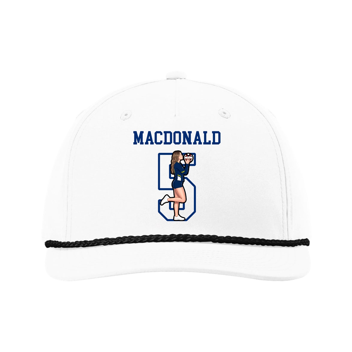 Five-Panel Classic Rope Cap — Shirsey in White