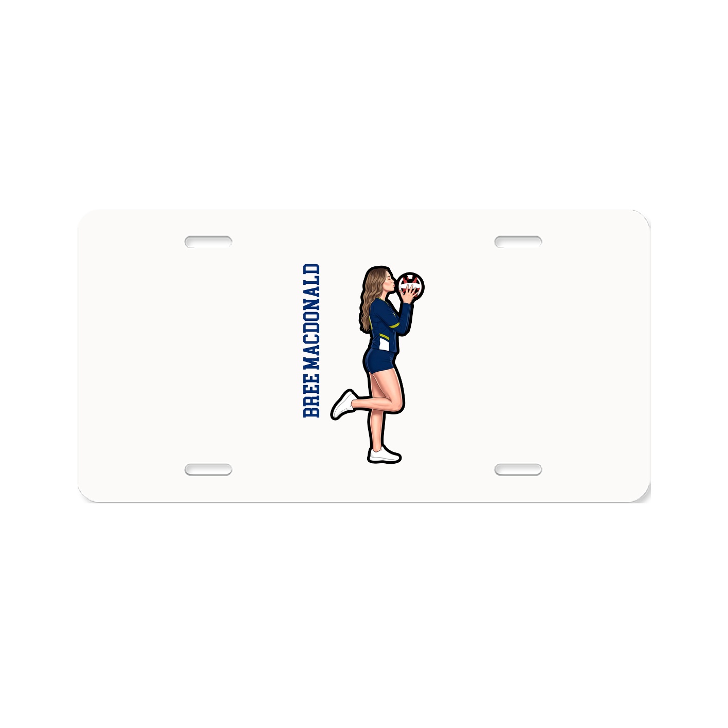 License Plate — Name Vertical in Classic