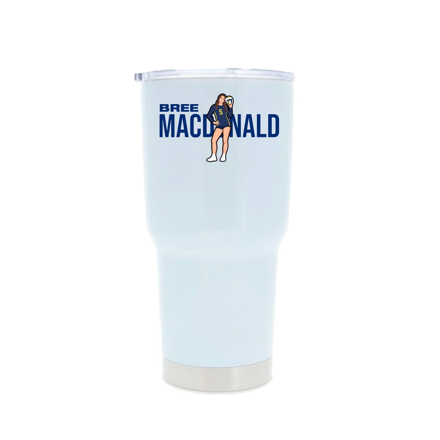 30oz Stainless Steel Tumbler — Player Name in White