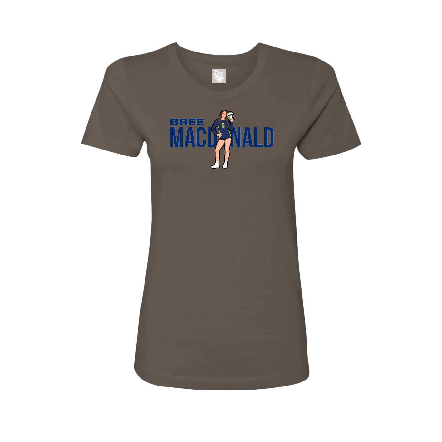 Womens Tee — Player Name in Grey