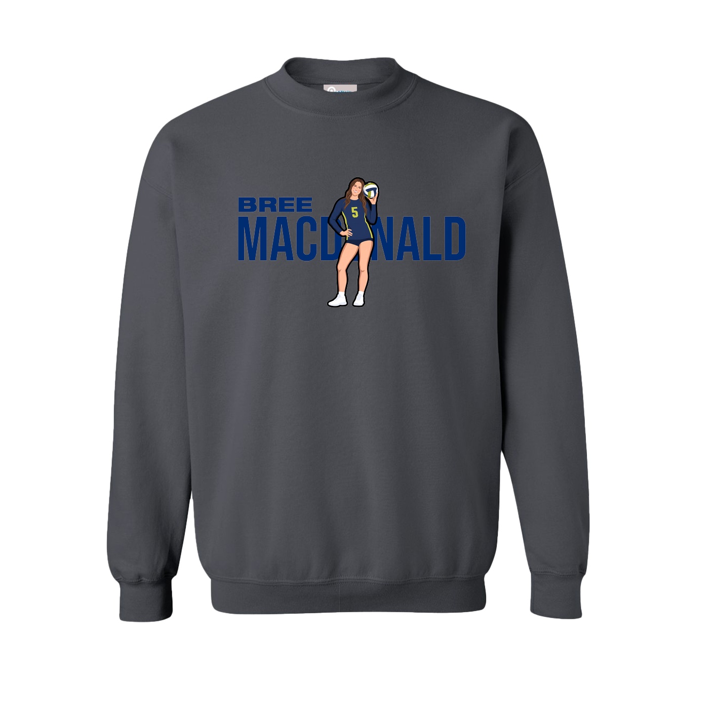 Fleece Crew — Player Name in Grey