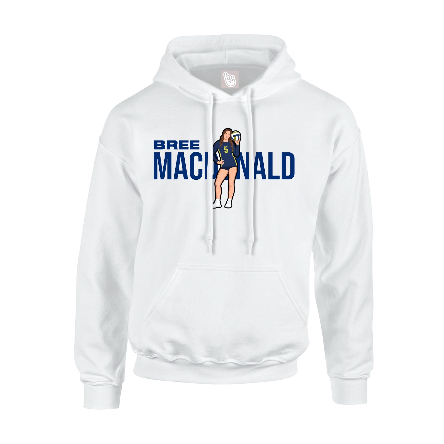 Youth Hoodie — Player Name in White