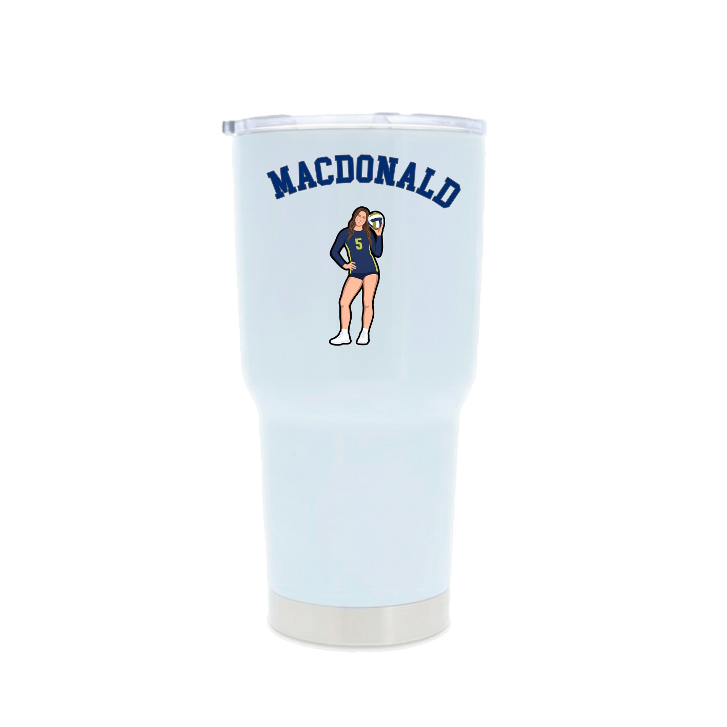 30oz Stainless Steel Tumbler — Shirsey Arch in White