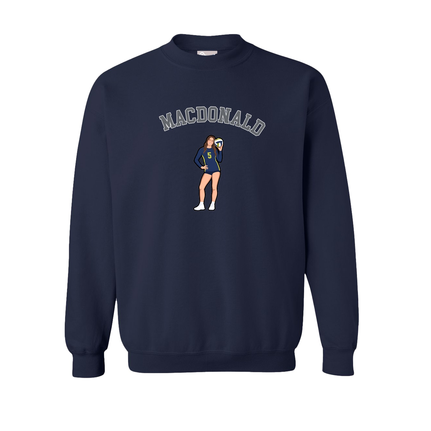 Fleece Crew — Shirsey Arch in Navy