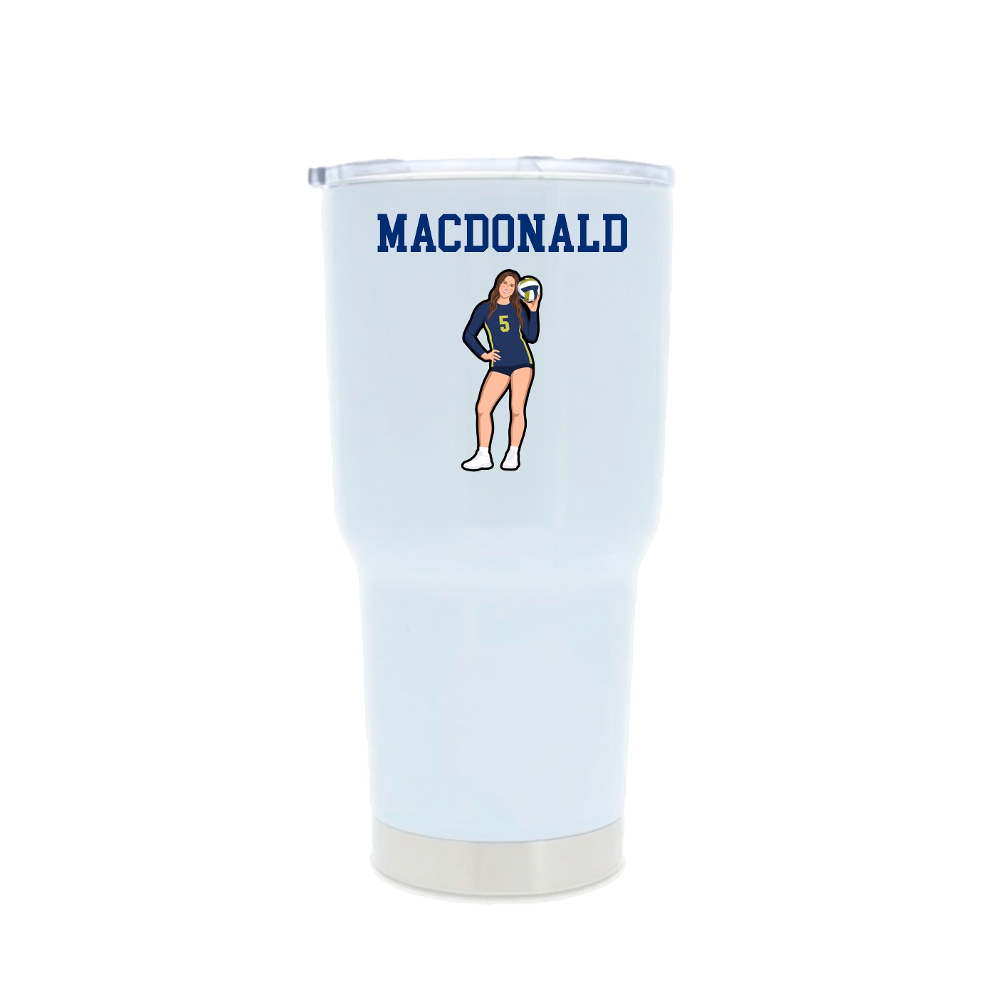 30oz Stainless Steel Tumbler — Shirsey in White